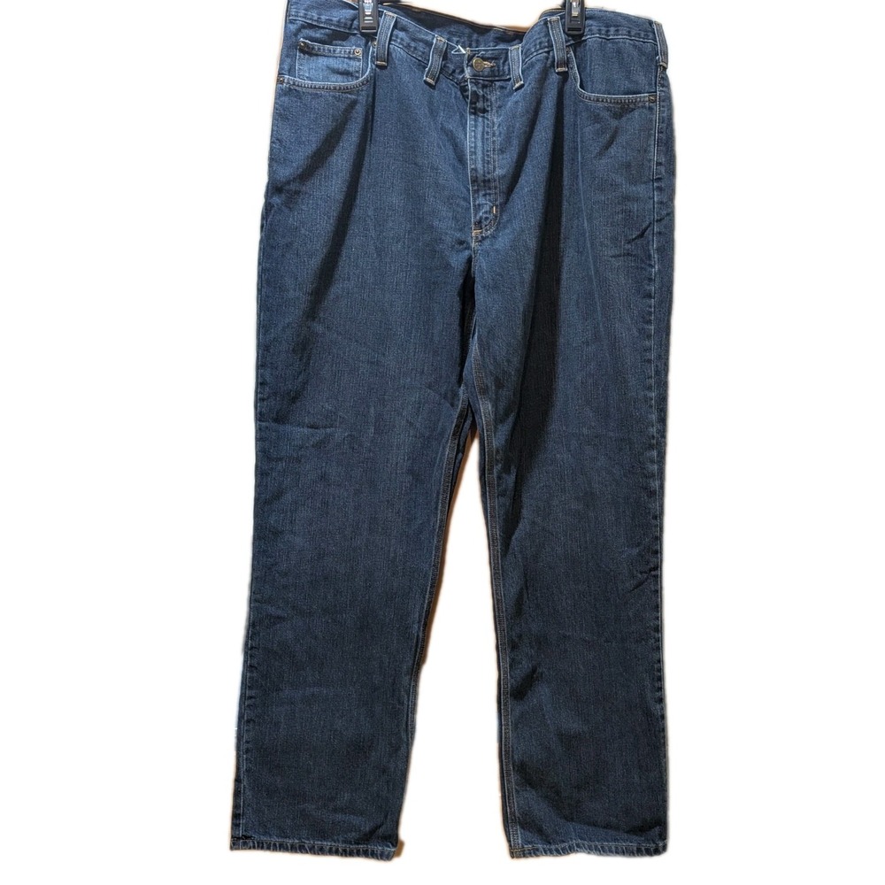 Carhartt Men's Denim Blue Jeans 44 x 34‎ Relaxed Fit Holter 101483-968 Workwear